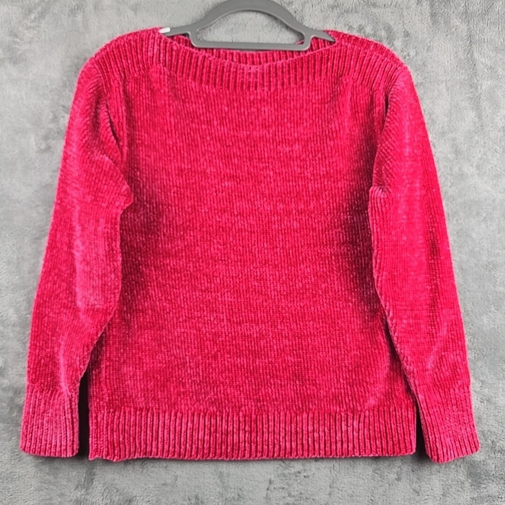 Tommy Bahama Sweater Womens Size XS Pink Luna Chenille Boat‎ Neck